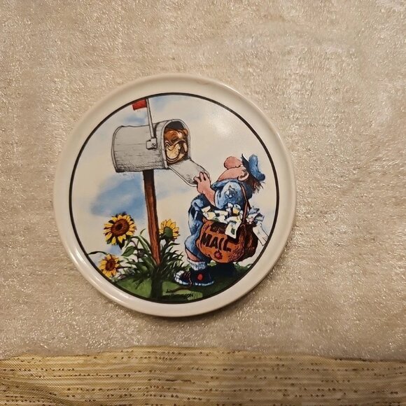 Gary Patterson Clay Design Dog Lovers Coasters w/Non-Slip Bottom-Lot of 4 - Picture 6 of 7